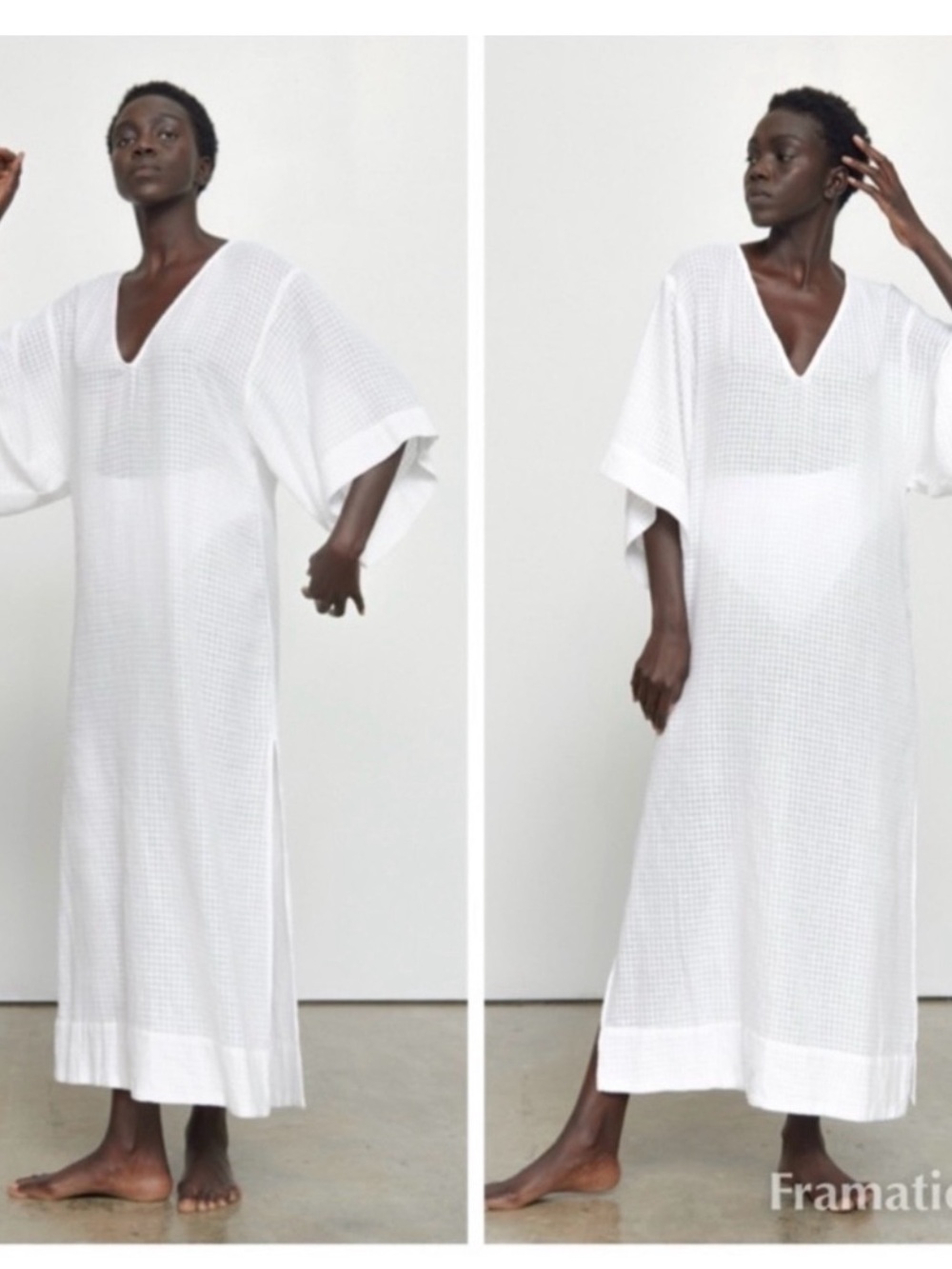 BNWT Mara Hoffman swim white maxi Paola cover up beach pool cruise size medium
